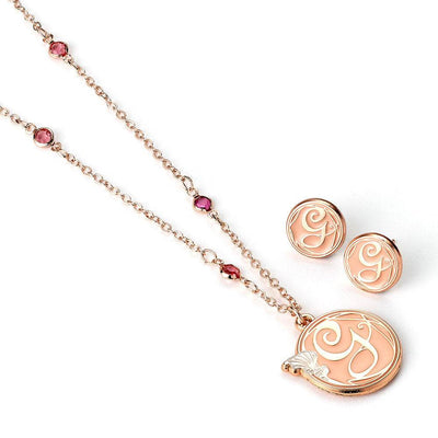 Wicked Rose Gold Plated Glinda Necklace & Earrings - Gift Arch