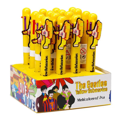 The Beatles Yellow Submarine Multi Colour Pen with Charm (6 Colours) - Novelty Pens