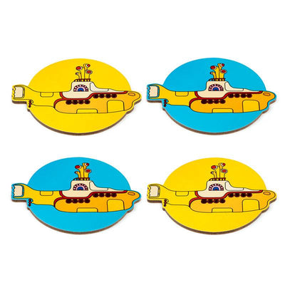 The Beatles Yellow Submarine Set of 4 Cork Coasters - Gift Arch