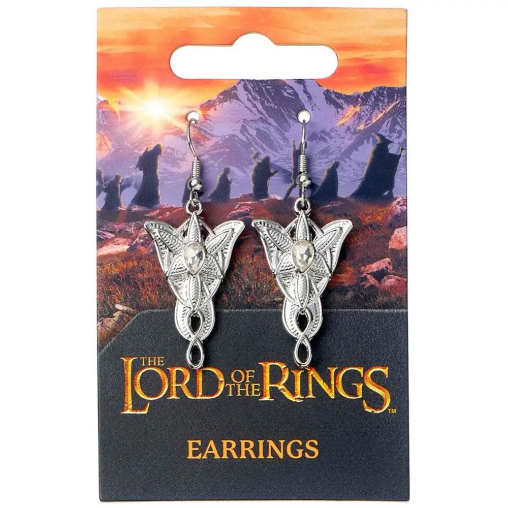 The Lord Of The Rings Silver Plated Evenstar Hook Earrings