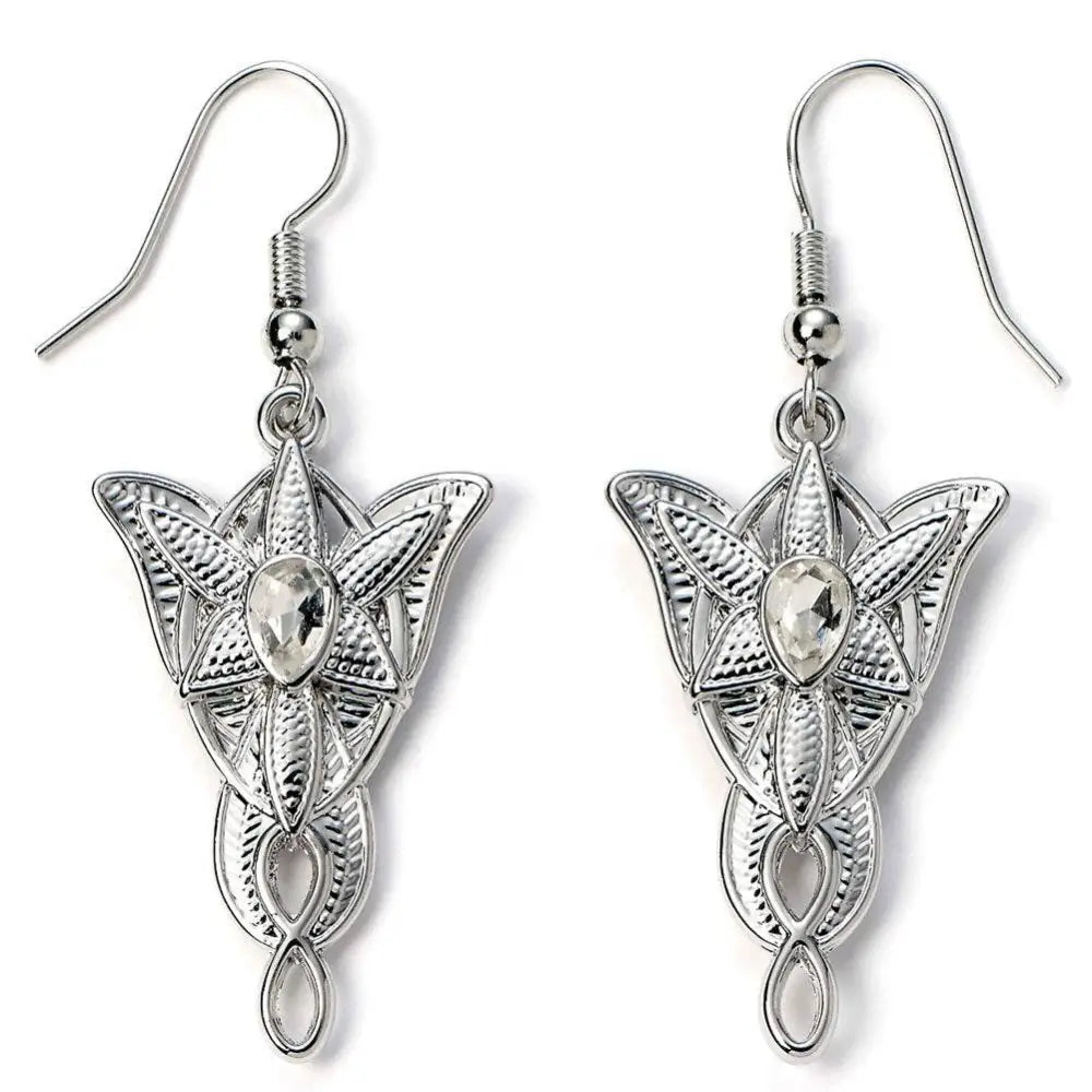 The Lord Of The Rings Silver Plated Evenstar Hook Earrings