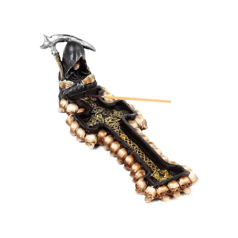 The Reaper Death Cross Ashcatcher Incense Stick Burner - Incense Burners & Ash Catchers