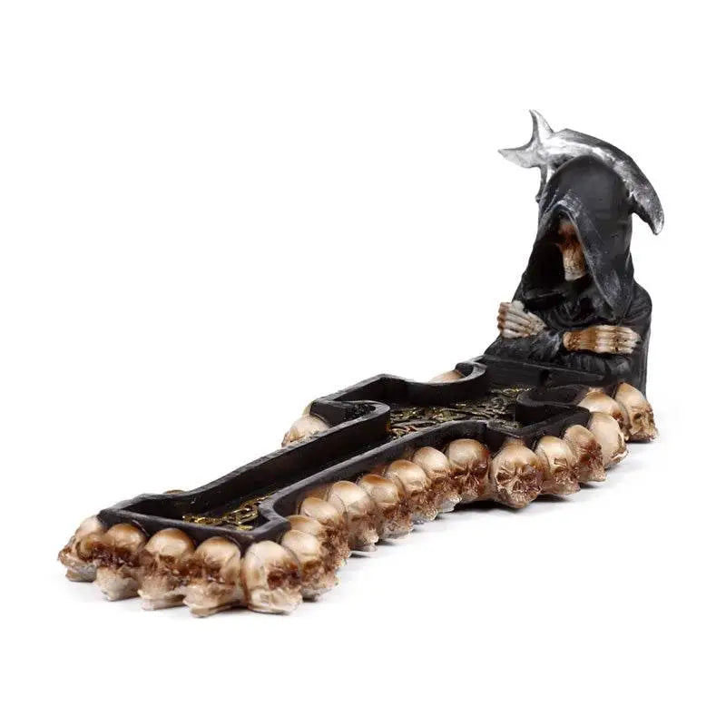 The Reaper Death Cross Ashcatcher Incense Stick Burner - Incense Burners & Ash Catchers