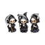 The Reaper Mini Skull Set of 3 with Scythes - Gothic Fantasy Skulls & Skeletons