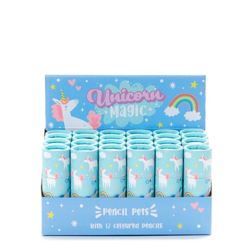 Unicorn Magic Pencil Pot with 12 Colouring Pencils - Gift Arch