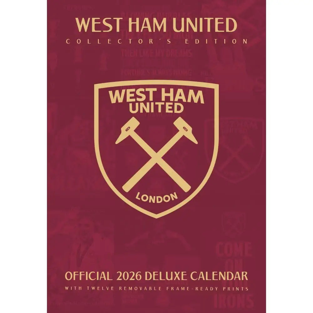 West Ham United FC Deluxe Calendar 2026