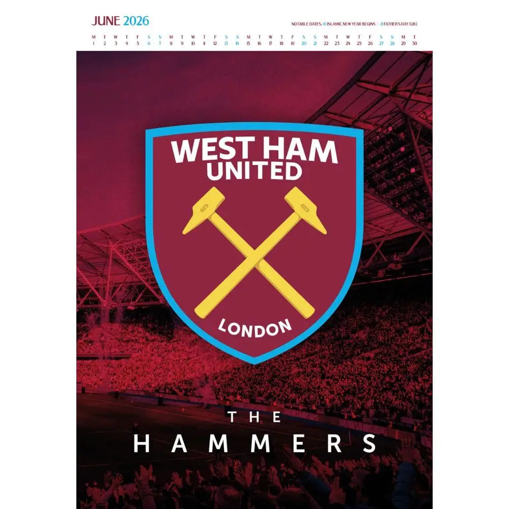 West Ham United FC Deluxe Calendar 2026