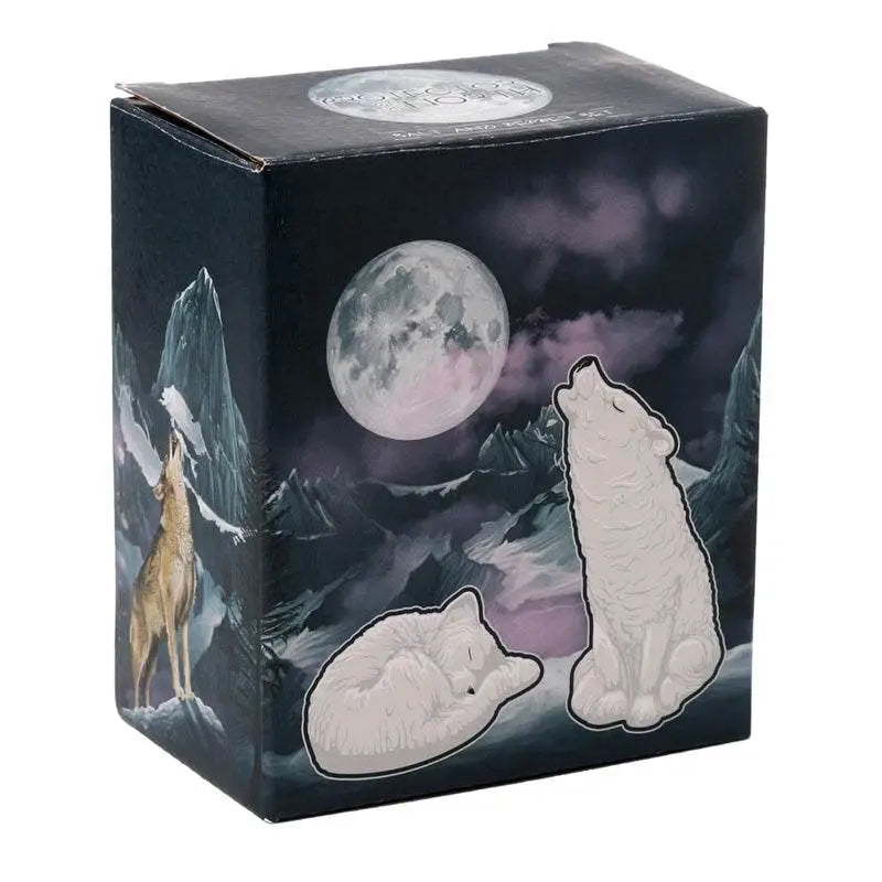 White Wolf Ceramic Salt & Pepper Set - Wolf Gifts & Collectables